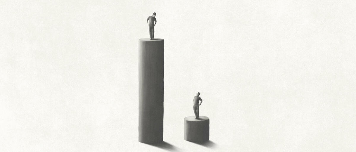 Illustration des Statuskonzepts der Unternehmensungleichheit © francescoch / Getty Images